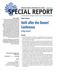 Maguire_SR232_cover.jpg Haiti after the Donor's Conference_SR 232 (USIP)