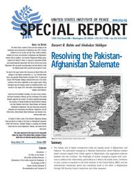 Rubin_Siddique_SR176_cover.jpg Resolving the Pakistan-Afghanistan Stalemate - SR 176 (Image: USIP)