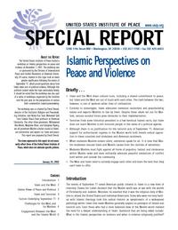 Smock_SR82_cover.jpg Islamic Perspectives on Peace and Violence - SR 82 (Image: USIP)