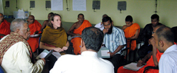 Susan Hayward meets with Sri Lanka clergy. (Photo: USIP