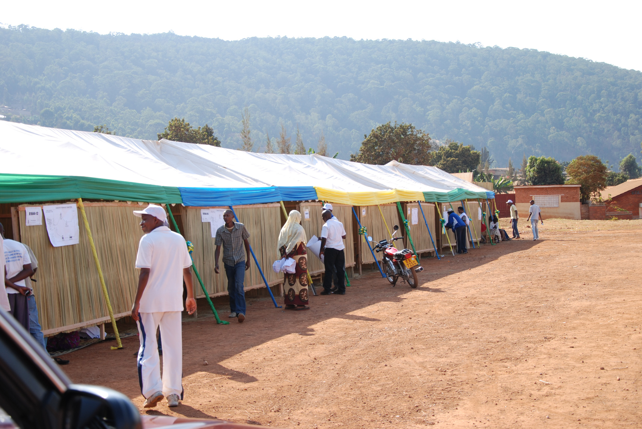 Polling station in Rwanda