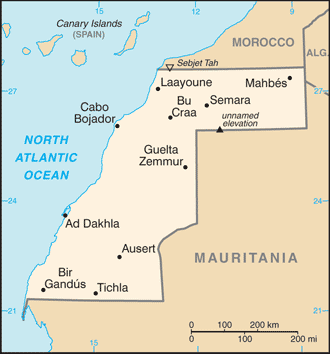 The Western Sahara (CIA World Factbook)