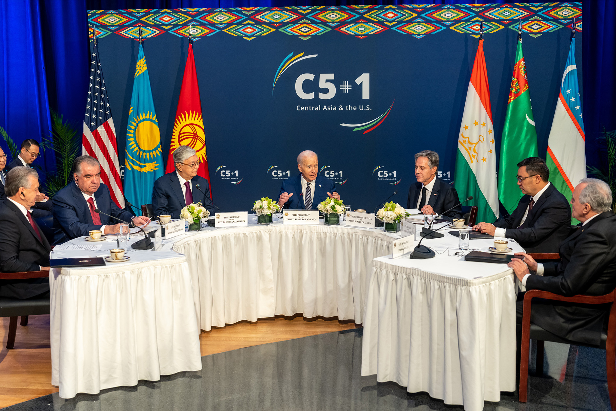 President Joe Biden hosts a meeting with central Asian presidents for the Central Asia 5+1 Summit, Tuesday, September 19, 2023, at the U.S. Mission to the United Nations in New York City. (Official White House Photo by Adam Schultz)