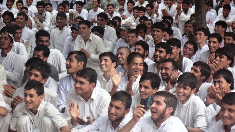 Kandahar Theatre group performs for male youth in Nangarhar Province.