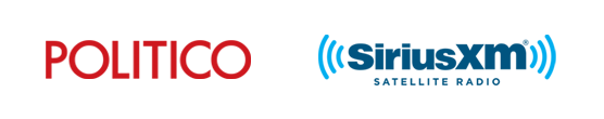Logos for Politico and Sirius