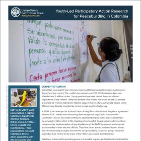 Youth-Led Participatory Action Research for Peacebuilding in Colombia fact sheet