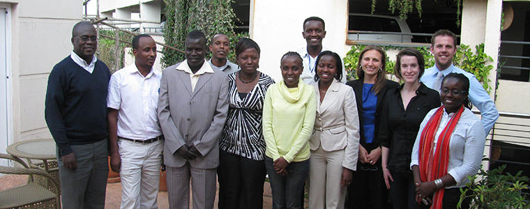 USIP staff with its partners in Kenya, the Constitutional Reform and Education Consortium (CRECO) and the Interparty Youth Forum (IPYF).