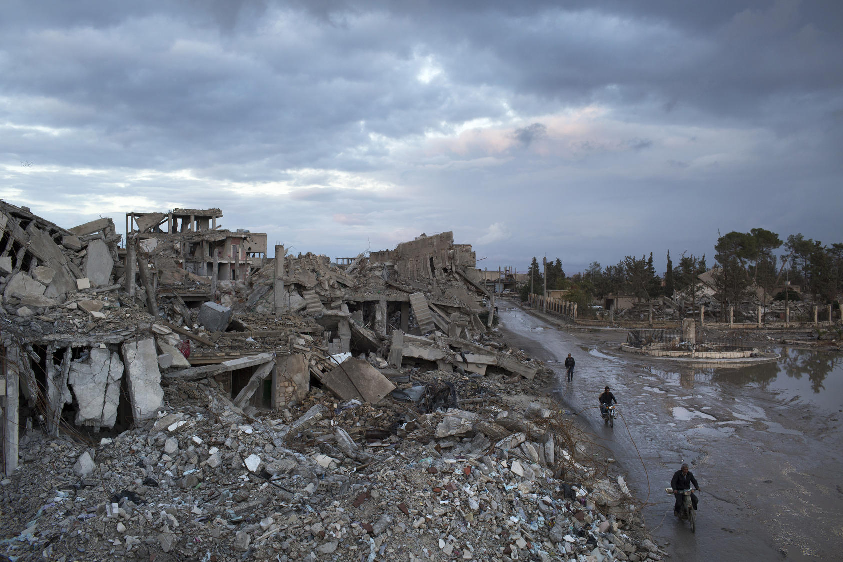 Widespread destruction in Kobani, Syria, months after coalition airstrikes and Kurdish fighters repelled an invasion by the Islamic State group, Oct. 27, 2015. The recent Turkish intervention in northern Syria conjured for many Kurds memories of broken vows by Western powers dating back to World War I, when they were promised, then denied, their own state. 