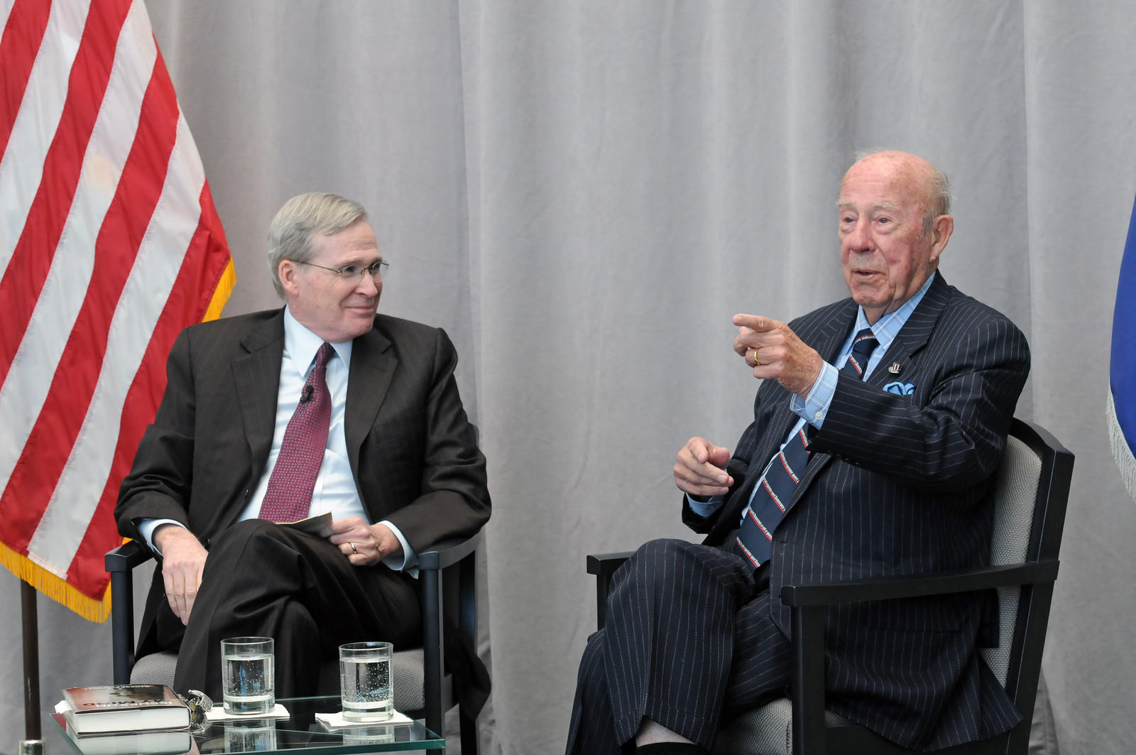 USIP Board Chair Stephen J. Hadley and former Secretary of State George P. Shultz