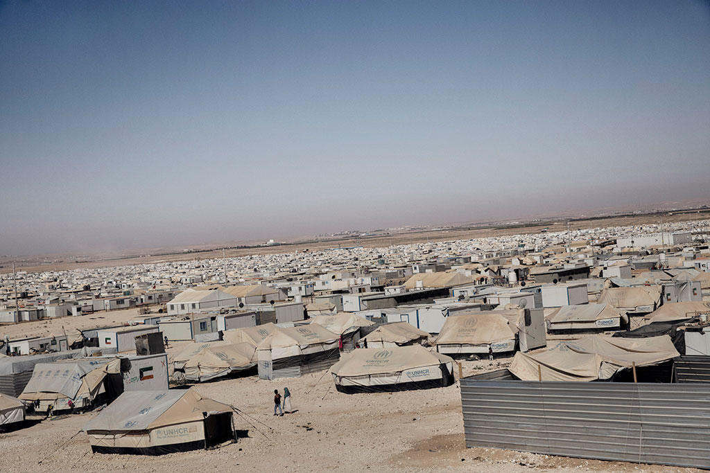 A view of the Zaatari refugee camp in Jordan