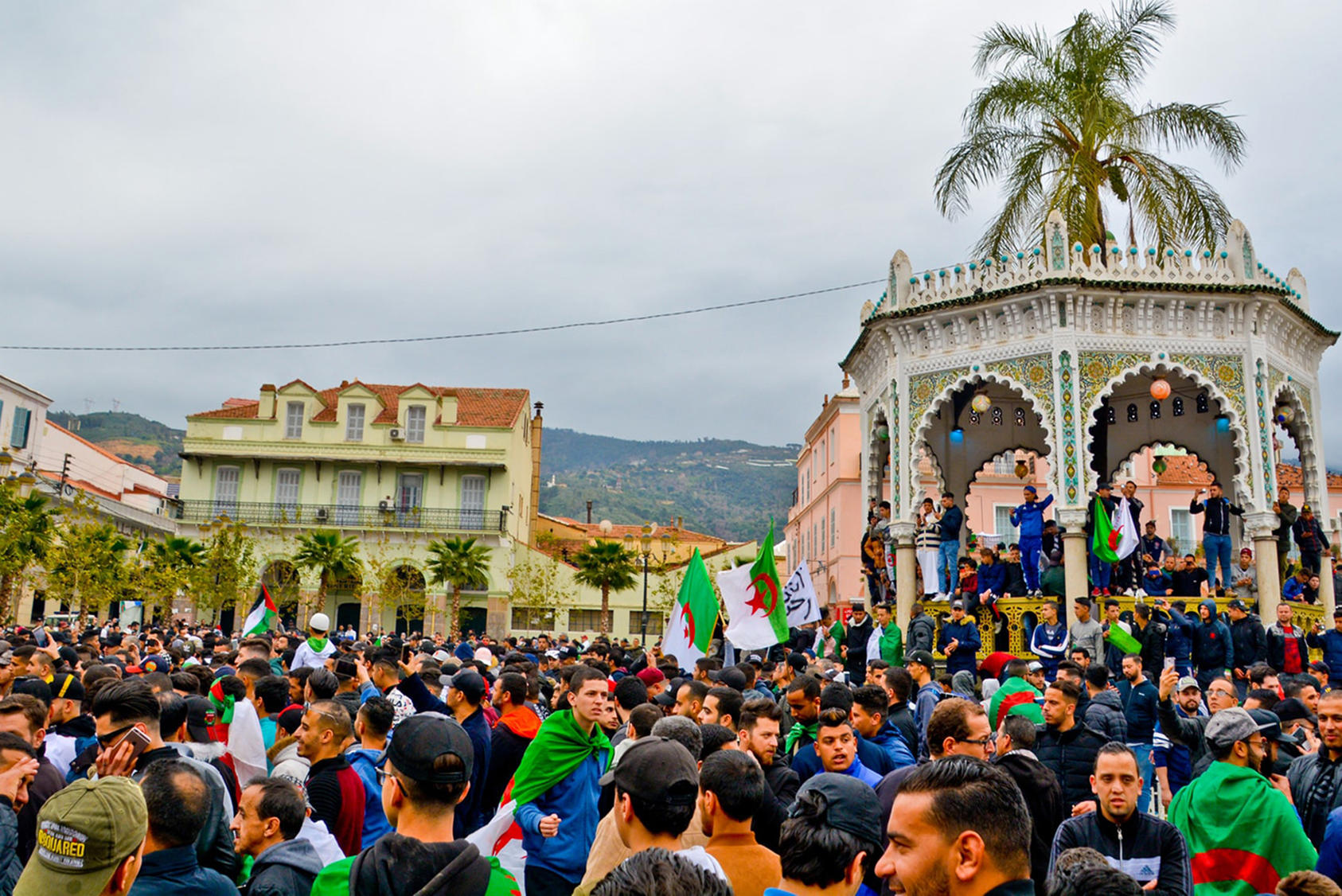 Protesters assemble in opposition to President Bouteflika’s fifth term in Blida, Algeria, March 10, 2019. (Fethi Hamlati/Wikimedia)
