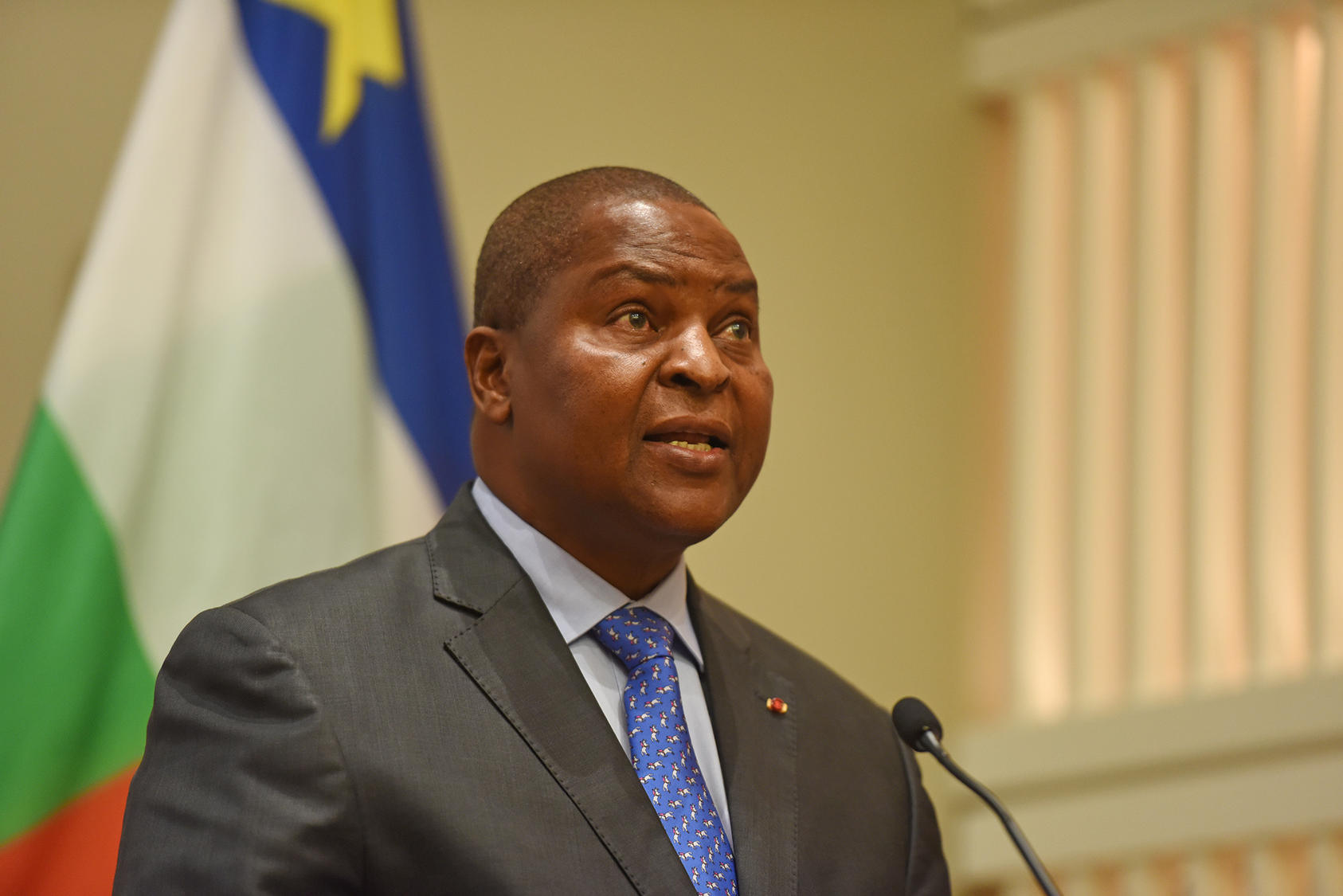 Central African Republic President Faustin-Archange Touadéra at the U.S. Institute of Peace, April 9, 2019. 