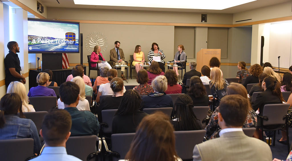 USIP’s 2017 Peace Teachers present their reflections, guidance, and impact at the public event “A Year in the Life of a Peace Teacher: Stories from the American Classroom” at USIP’s headquarters in Washington, D.C.
