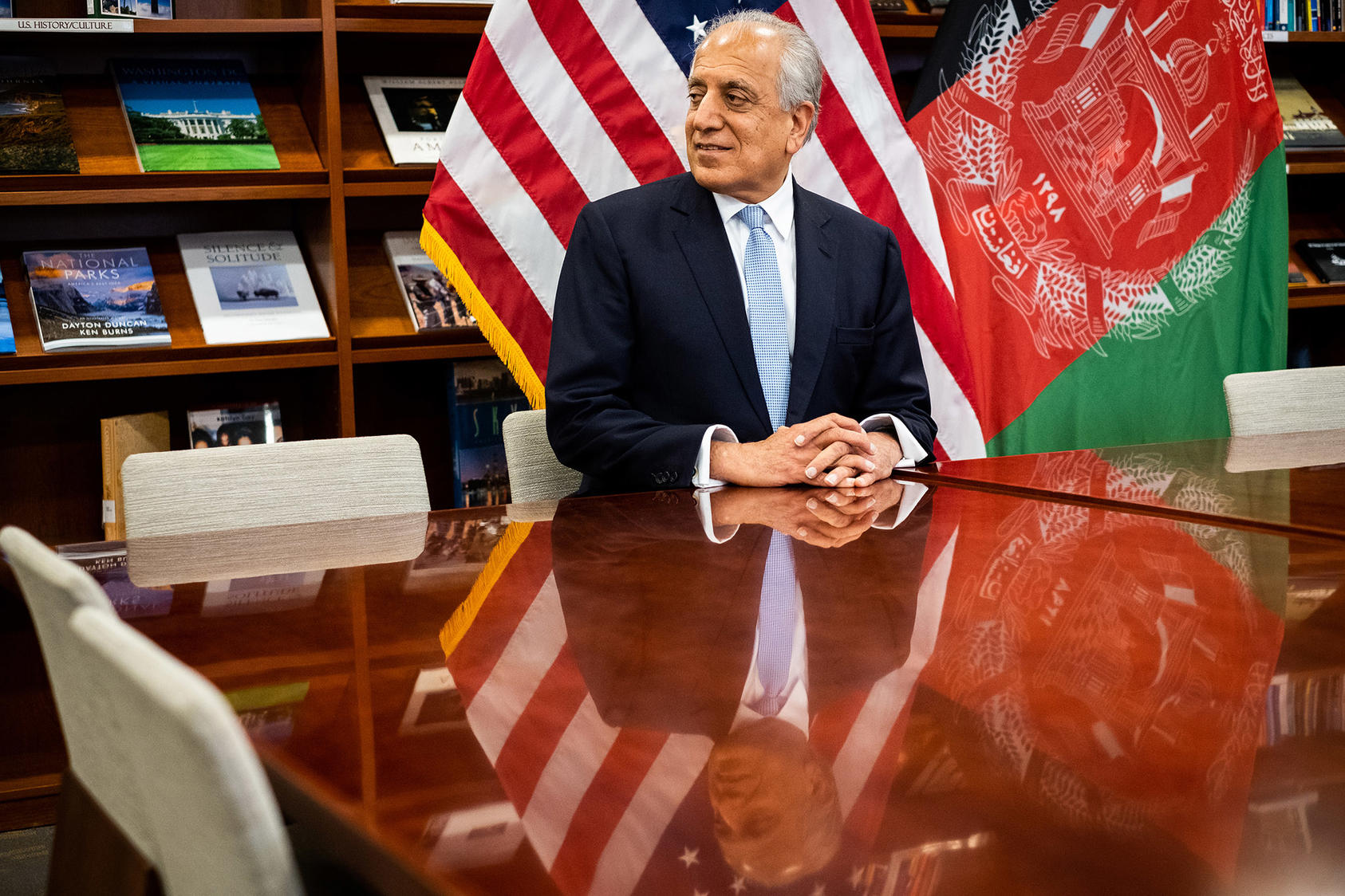 Zalmay Khalilzad at the United States Embassy in Kabul, Afghanistan on Jan. 28, 2018. (Jim Huylebroek/The New York Times)