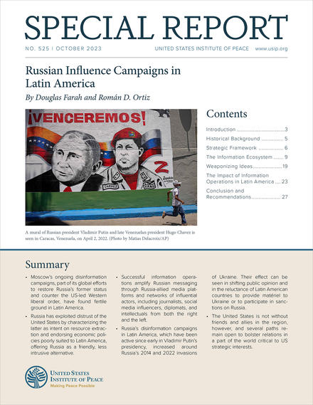 Russian Influence Campaigns in Latin America report cover