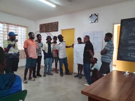 One of Zuabe Tinning’s trainings in Lae, Morobe Province.