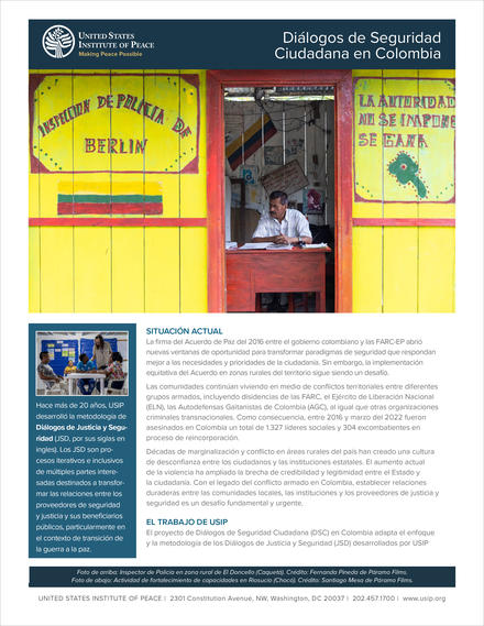 Diálogos de Seguridad Ciudadana en Colombia cover