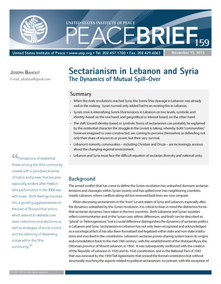 Sectarianism in Lebanon and Syria cover