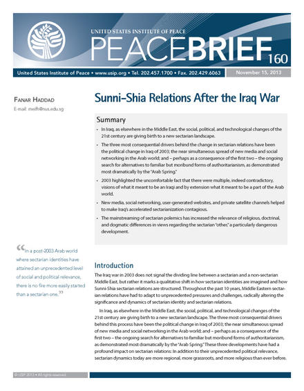 Sunni-Shia Relations After the Iraq War cover