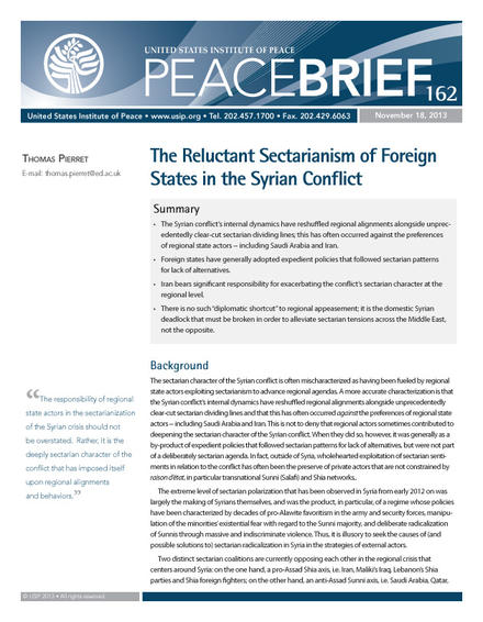 The Reluctant Sectarianism of Foreign States in the Syrian Conflict cover