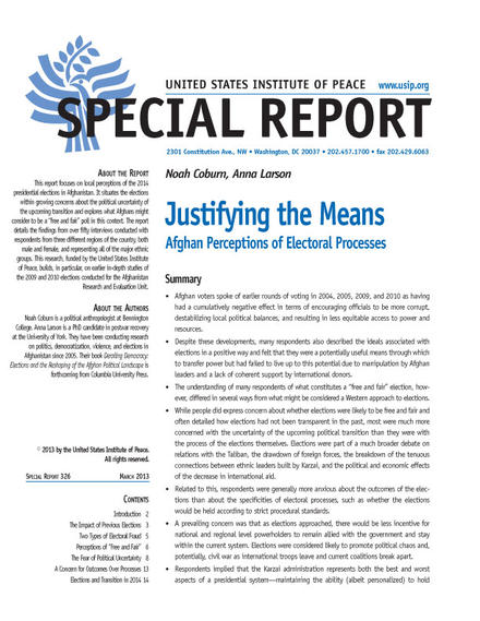 Special Report: Justifying the Means