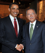 U.S. President Barack Obama and H.E. Ihsanoglu (Photo courtesy of Organization of Islamic Conference)