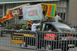 Citizens celebrate the end of the civil war in Sri Lanka. (Photo: USIP Photo)