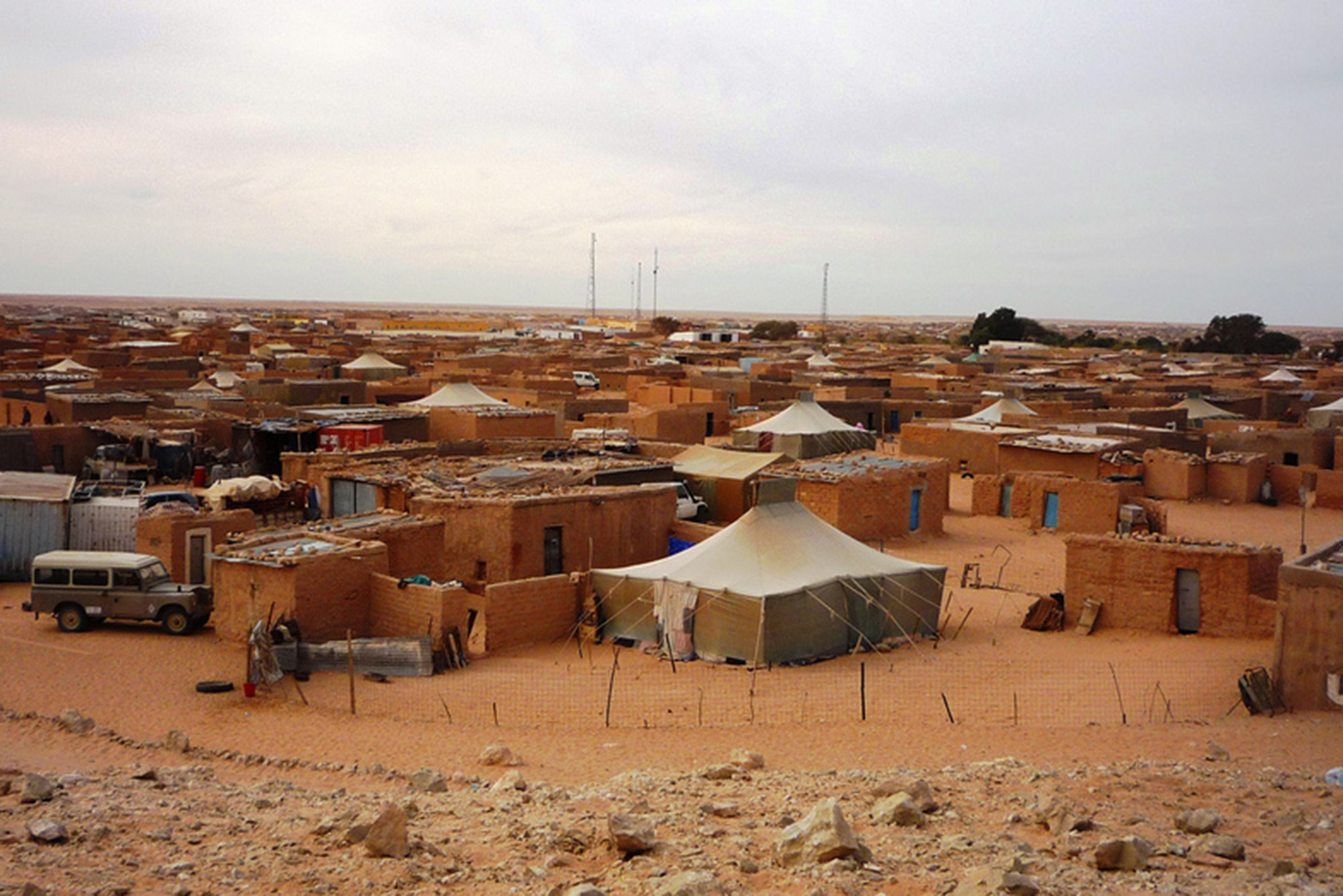 Tens of thousands of Sahrawis, uprooted by the 50-year-old conflict over the Western Sahara, have lived for decades in camps in southern Algeria. (European Union/CC License 2.0)