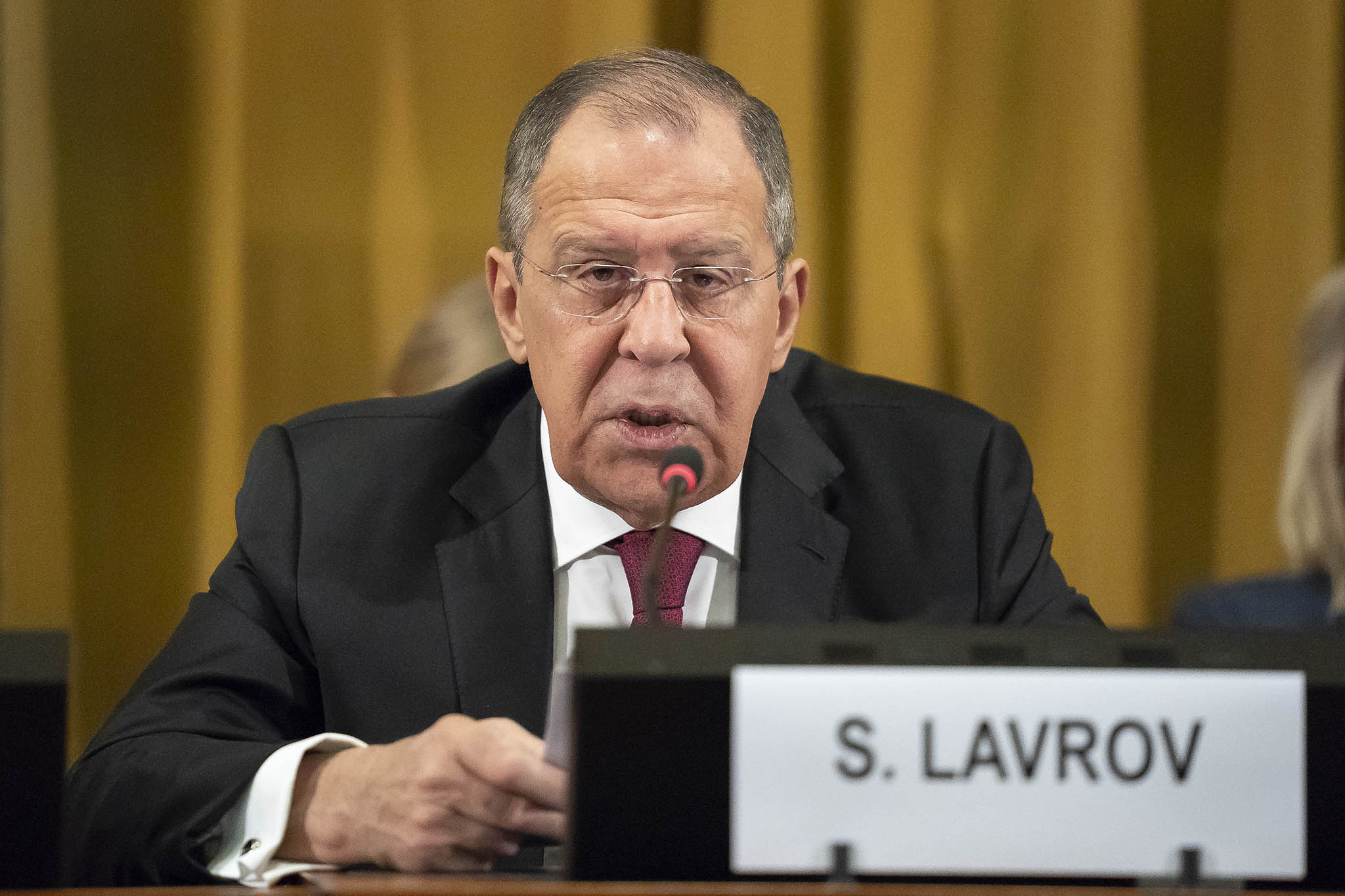 Russian Foreign Minister Sergey Lavrov at the U.N. Conference on Disarmament. March 20, 2019. (U.N. Geneva/Flickr)