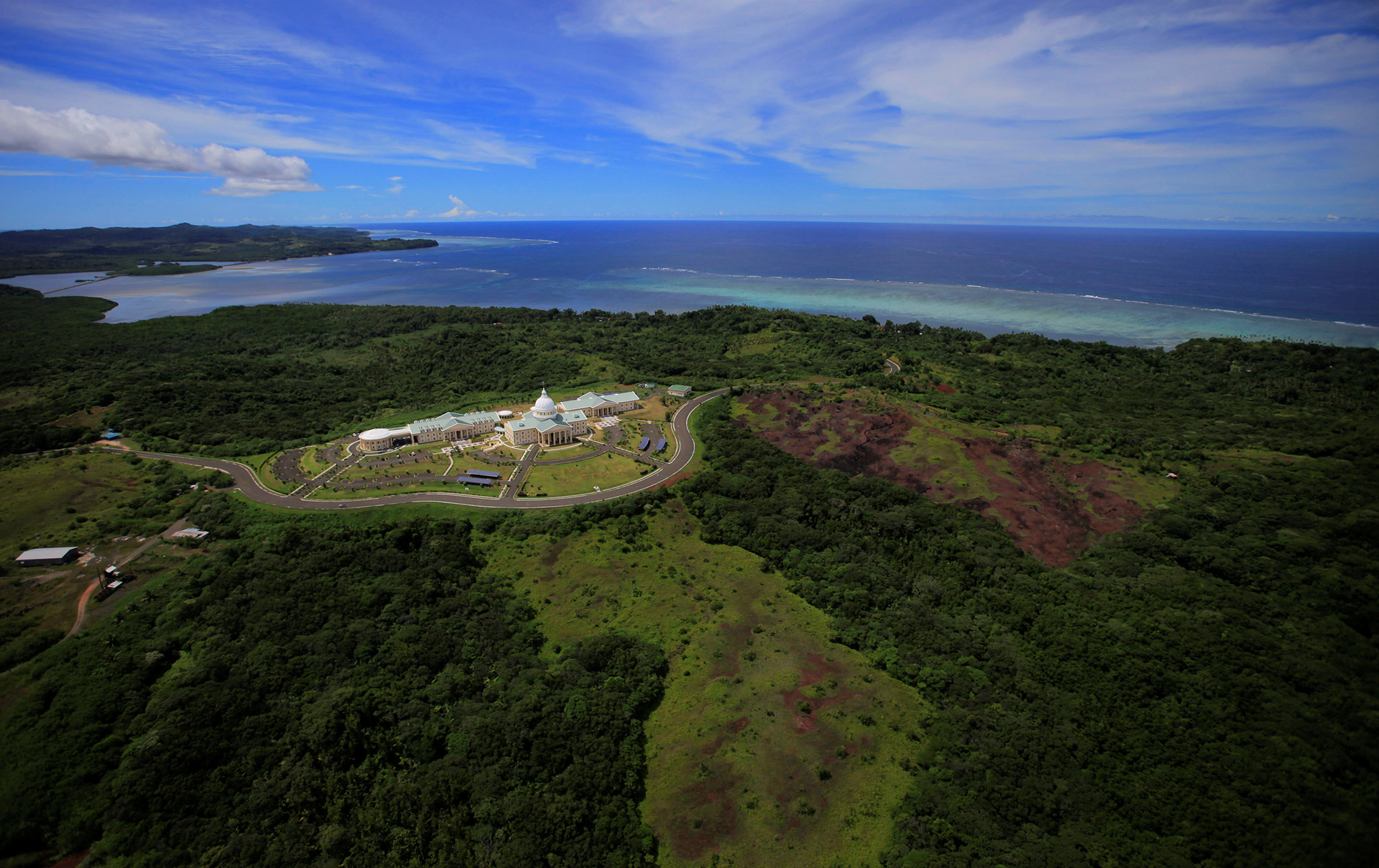 The Palau capital building in Melekeok, Palau, on June 20, 2009. (Photo by Itsuo Inouye/AP)