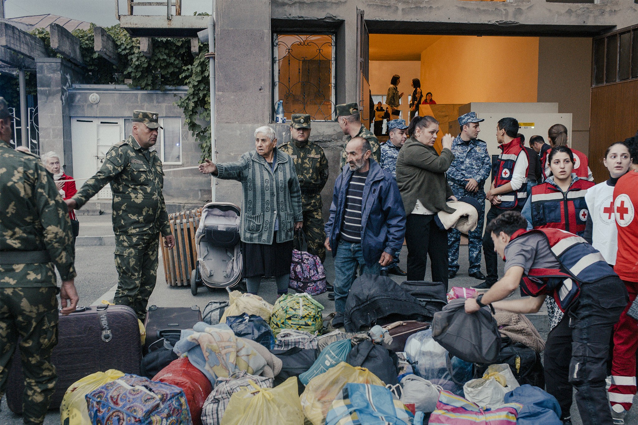 Refugees from Nagorno-Karabakh reach Goris, Armenia, this week. More than half of Nagorno-Karabakh’s Armenian residents have fled Azerbaijan’s sudden seizure of the enclave, raising the specter of ethnic cleansing. (Nanna Heitmann/The New York Times)