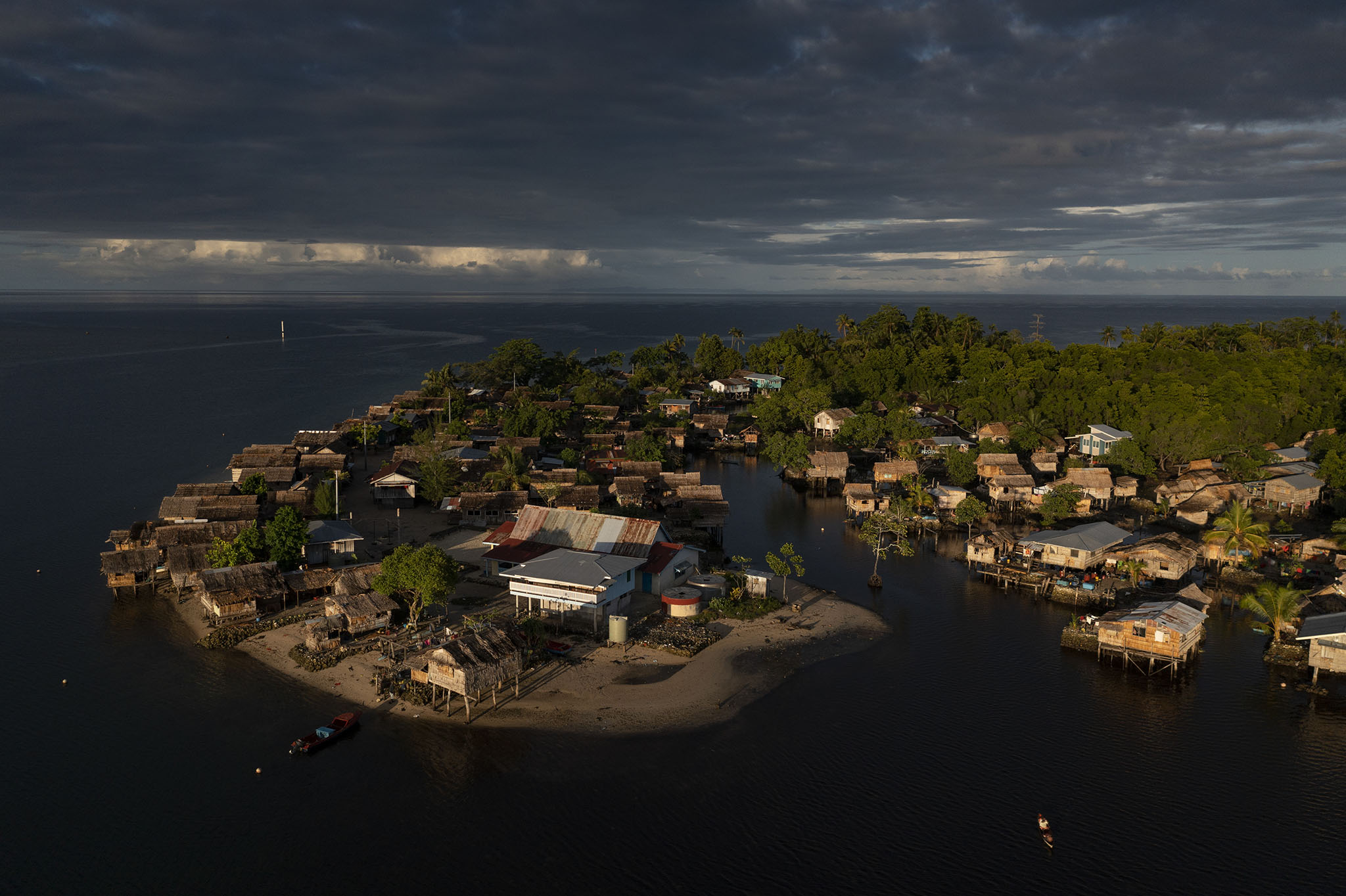 Auki Harbor in the Malaita Province of Solomon Islands. August 10, 2022. (Matthew Abbott/The New York Times)