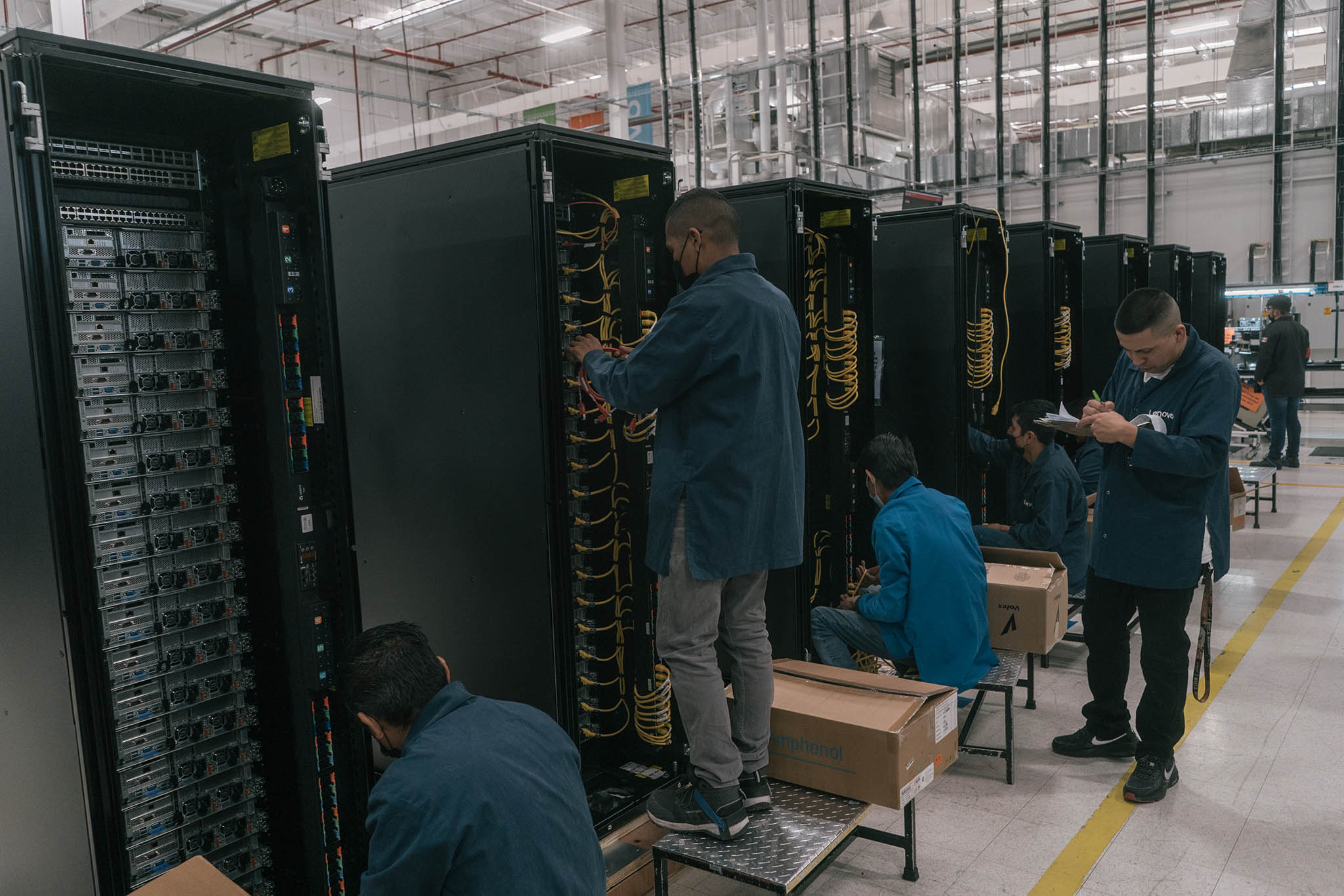 Computers being assembled at Lenovo, the Chinese computer maker, in Nuevo León, Mexico, Jan. 18, 2023. (Luis Antonio Rojas/The New York Times)
