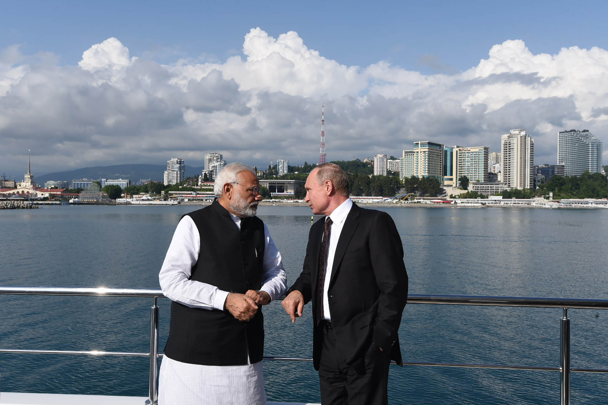 Indian Prime Minister Narendra Modi and Russian President Vladimir Putin in Sochi, Russia, May 21, 2018. (Indian Ministry of External Affairs)