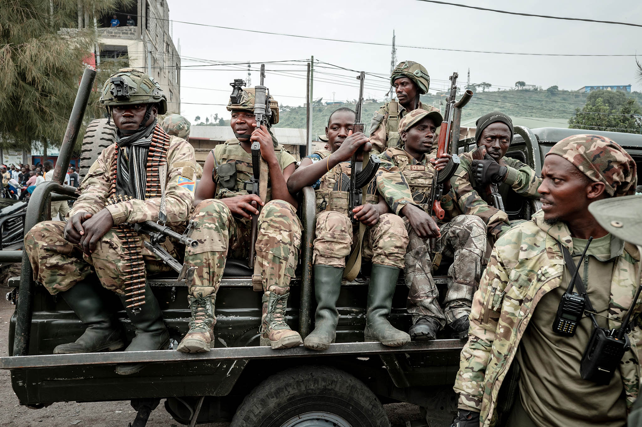 Fighters with the rebel militia known as M23 in Goma, Democratic Republic of Congo, on Thursday, Jan. 30, 2025. (Guerchom Ndebo/The New York Times)