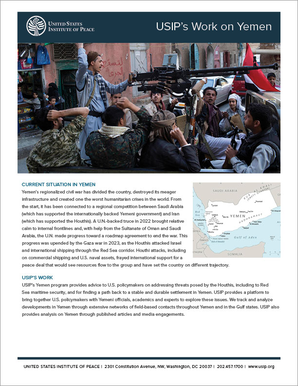 The Current Situatio in Yemen cover