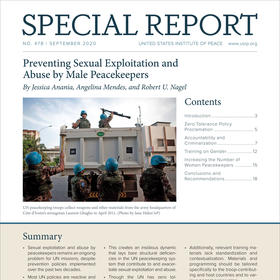 Preventing Sexual Exploitation and Abuse by Male Peacekeepers report cover