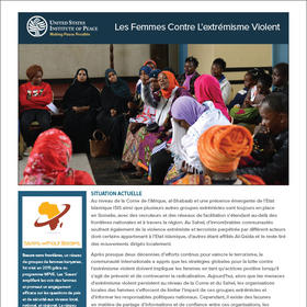 Women Preventing Extremist Violence fact sheet