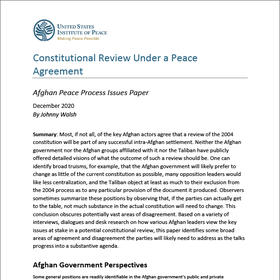 Constitutional Review Under a Peace Agreement paper cover