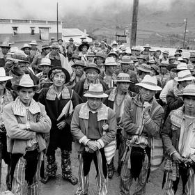 Local civil defense forces in the village of Todos Santos, Guatemala, October 1982. (Robert Nickelsberg)