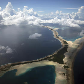 A coral atoll in the Marshall Islands. While the U.S. and Taiwan maintain strong ties with North Pacific nations, China is increasingly exerting its influence and undermining U.S. and Taiwanese interests in these countries. (Josh Haner/The New York Times)