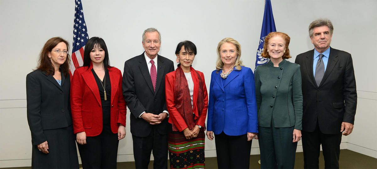 Burma/Myanmar Democracy Activist Daw Aung San Suu Kyi Calls for U.S. Support, Easing of Sanctions at USIP