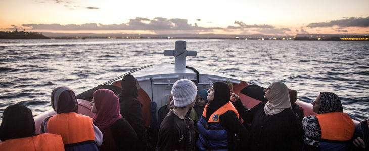An Italian coast guard boat bearing about 150 Syrian refugees rescued from a stricken boat approaches the port of Syracuse, Italy on Oct. 2, 2013. After their rescue, many refugees would run afoul of Europe's contradictory policies on migration and asylum and begin a second difficult journey, trying to reach Northern Europe while stuck living illegally in Italy. (Bryan Denton/The New York Times) 
