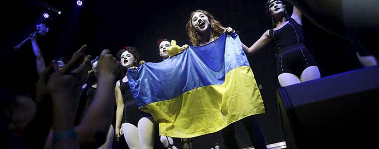 The Dakh Daughters Band perform at the Dakh Contemporary Art Center. Even as the fate of Ukraine remains uncertain, its citizens have turned to culture to assert & define themselves in a time of political upheaval. Photo Credit: NYT/Joseph Sywenkyj