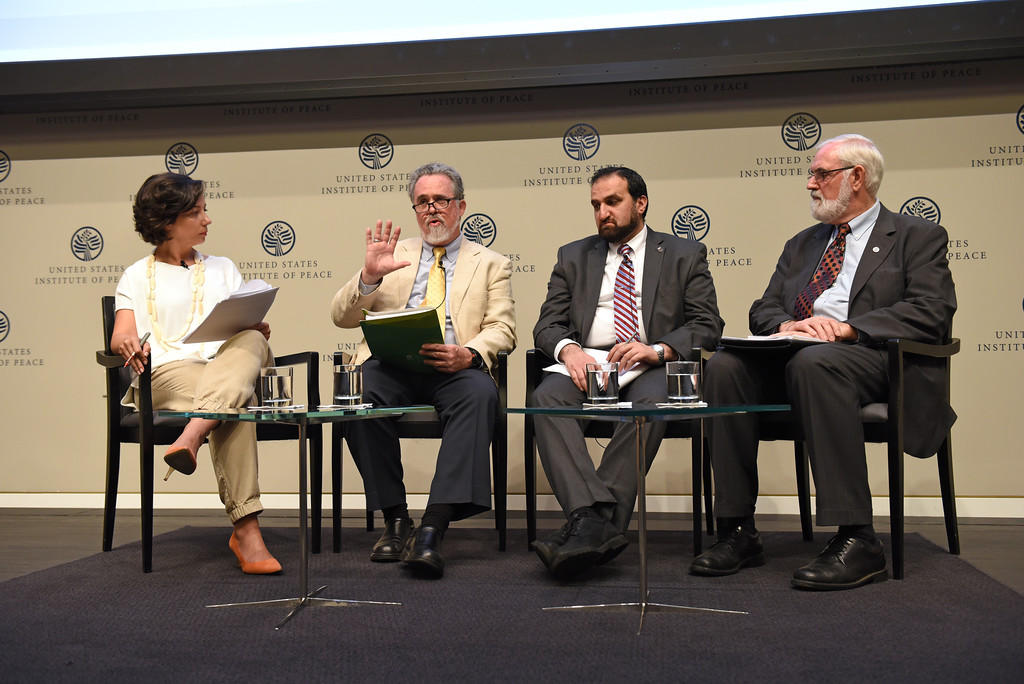 Pictured left to right, Kim Ghattas, Ray Offenheiser, Anwar Khan, Thomas Staal