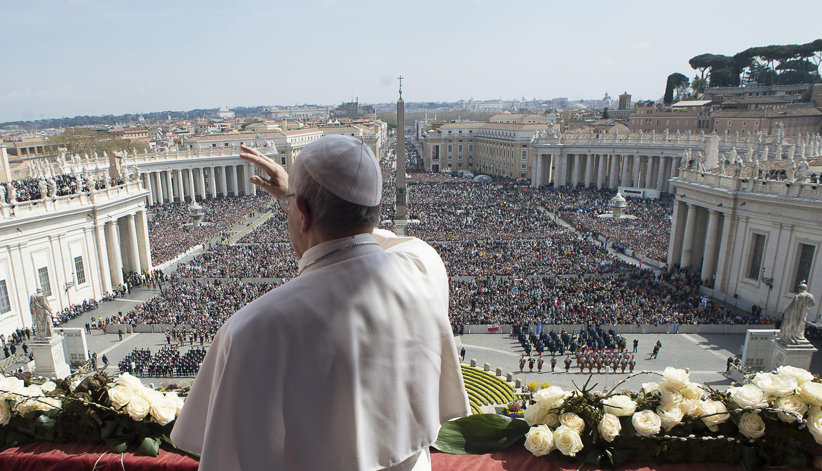 Pope Francis delivers a message. L’Osservatore Romano-Pool/The New York Times