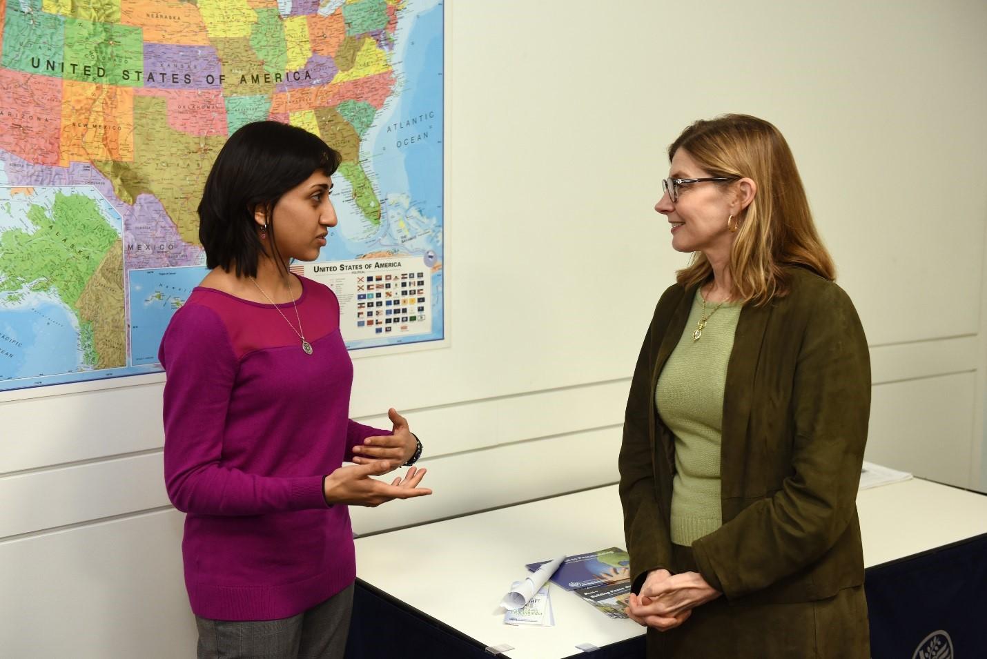  USIP Peace Teacher Monica Shah speaks with USIP President Nancy Lindborg about teaching peace in her U.S. History classroom.