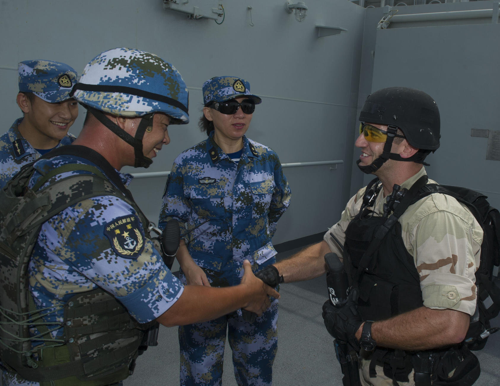 U.S.-China counter piracy exercise.