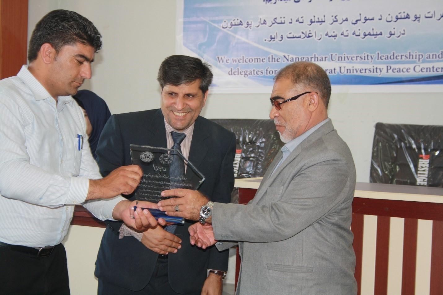 Mr. Babrak Miakhle, the chancellor of Nangarhar University, visited Herat University in August 2016 to recognize the two universities collaboration in regards to institutionalizing peace education.