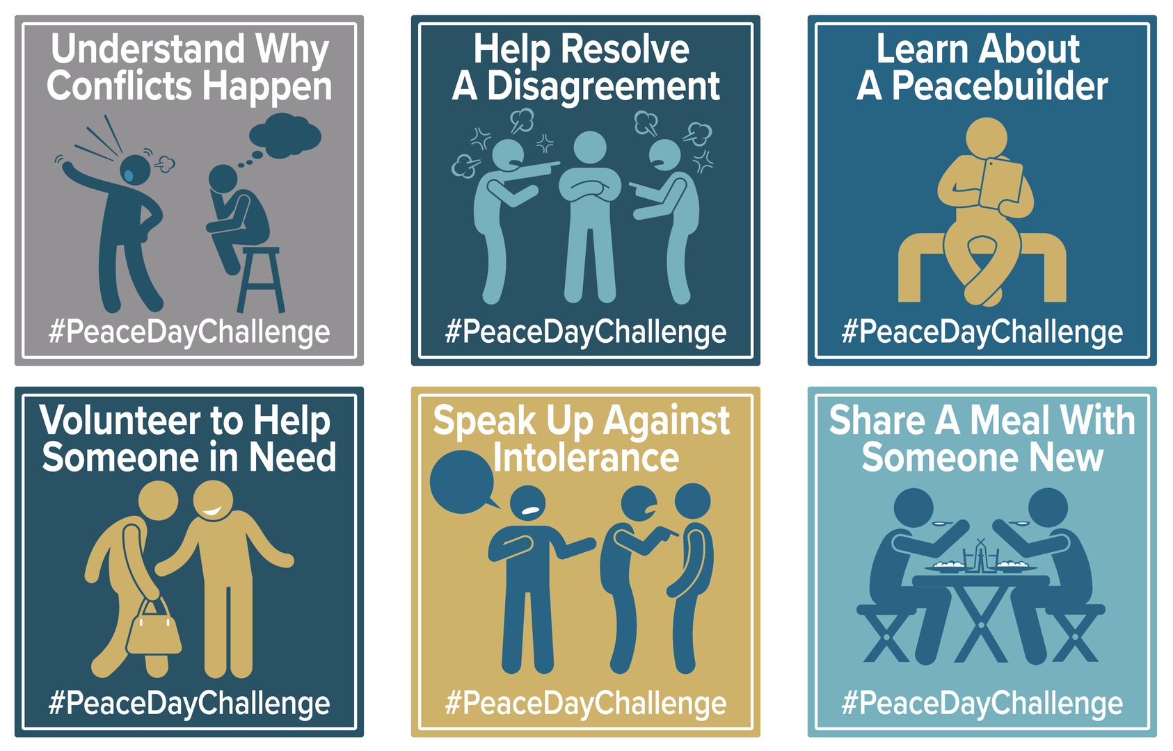 Peace Day Challenge share grahics